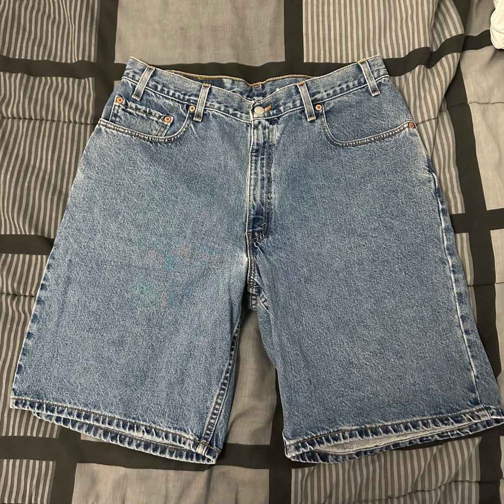 Vintage Levi's 560 Jean Shorts Mens 36 Loose Fit blue Denim Red Tab 1990s